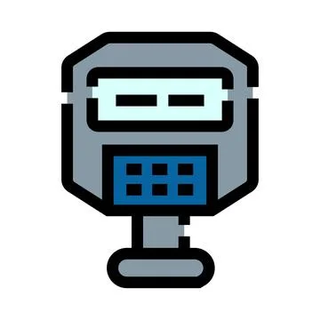 Robot head creating artificial intelligence technology concept Stock Illustration