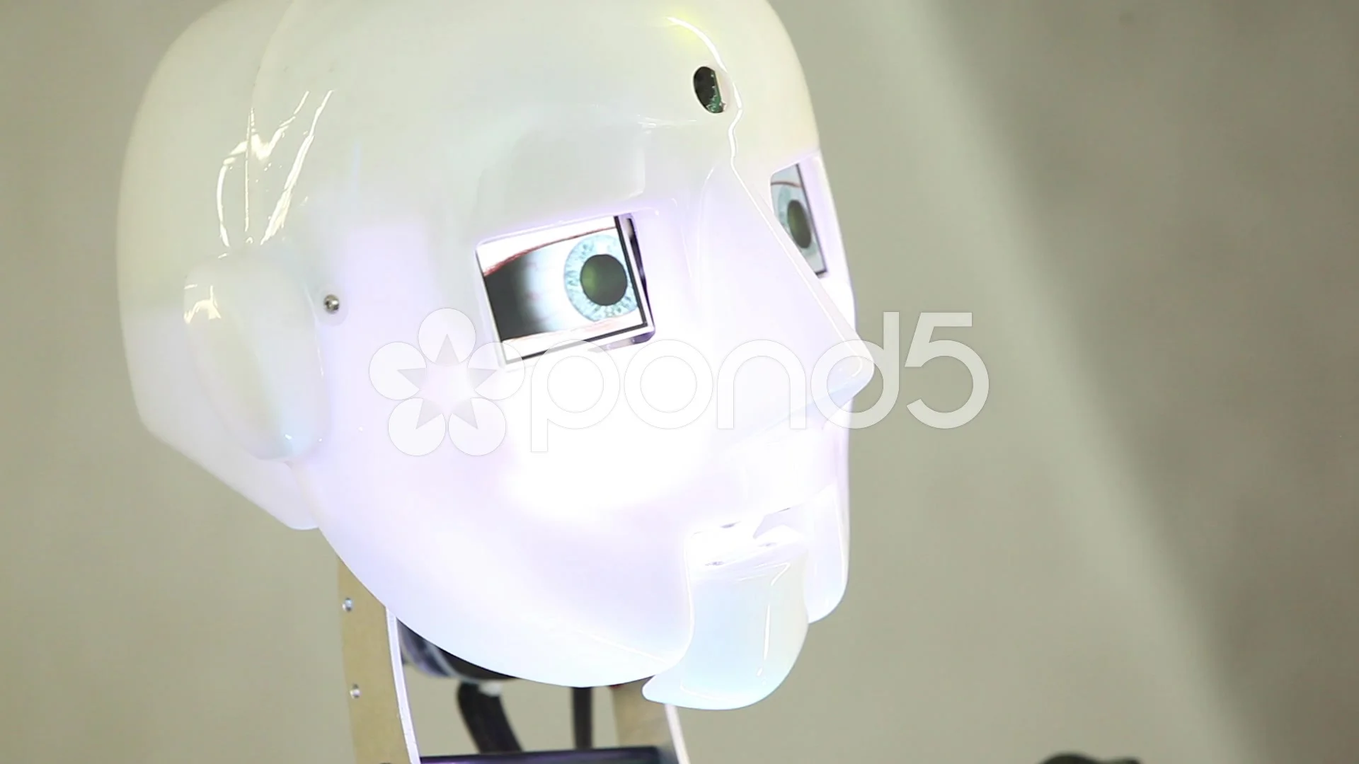 robot head face, artificial intelligence Stock Video Pond5