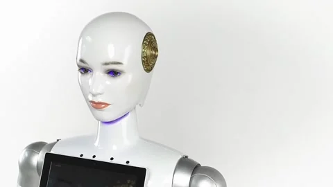 Robot head Video stock 221964782