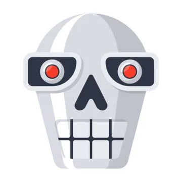 Robot Head Icon Stock Illustration