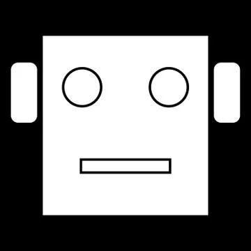 Robot head icon . Stock Illustration