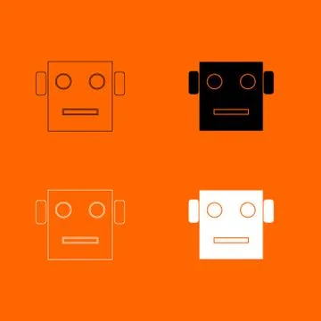 Robot head icon . Stock Illustration