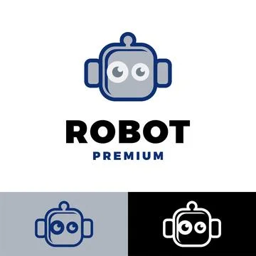 Robot head icon vector logo template illustration design Stock Illustration