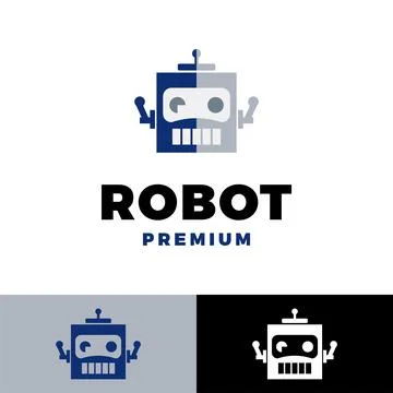 Robot head icon vector logo template illustration design Stock Illustration