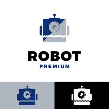 Robot head icon vector logo template illustration design Stock-Illustration