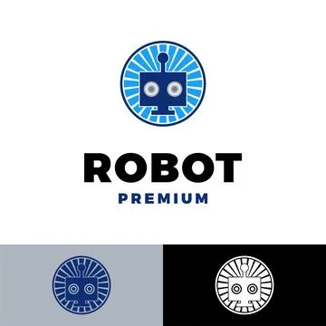 Robot head icon vector logo template illustration design Stock Illustration