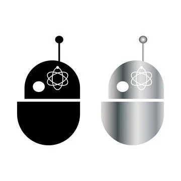 Robot head icons Illustrazione stock