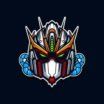 Robot head illustration Stock Illustration