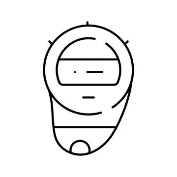 Robot head line art future technology artificial intelligence Stock Illustration