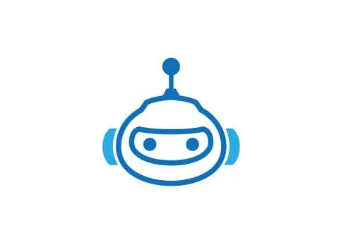 Robot head logo Stock Illustration