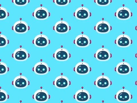 Robot head pattern. Vector illustration Stock Illustration