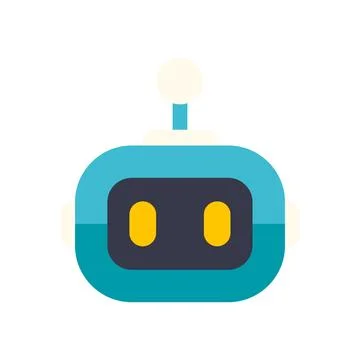 Robot head representing artificial intelligence technology and automation Stock Illustration