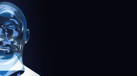 The robot head for sci and technology or machine learning content 3d renderin Illustrazione stock