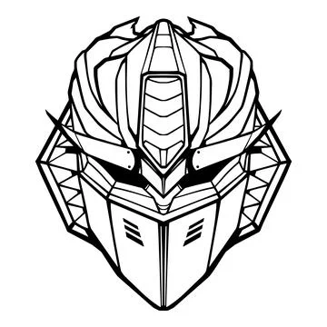Robot head scout mech Иллюстрация