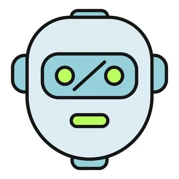 Robot head showing an ai and automation concept Stock-Illustration