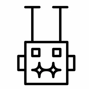 Robot Head Vector Design. Illustrazione stock