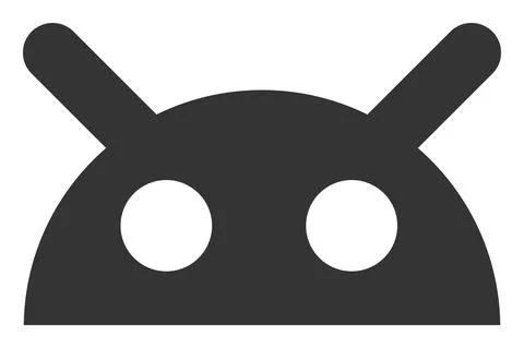 Robot Head Vector Icon Flat Illustration Stock Illustration