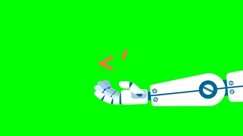 Robot holds programming icon in hand. Online assistance, machine learning. AI Stock Footage 278283115