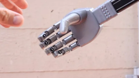 Robot with human hand 動画素材 140516915