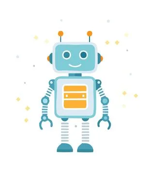 A Robot Humanoid simple illustration Stock Illustration