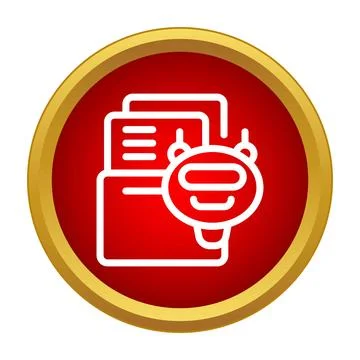 Robot icon automating document organization and data handling イラスト素材