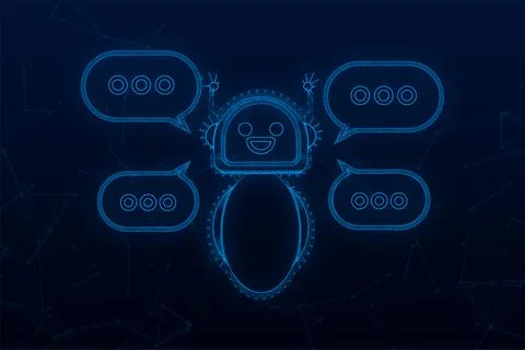 Robot icon. Bot sign design. Chatbot symbol concept. Voice support service bot Stock Illustration