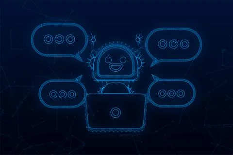 Robot icon. Bot sign design. Chatbot symbol concept. Voice support service bot Stock Illustration