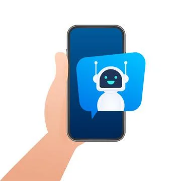 Robot icon. Bot sign design. Chatbot symbol concept. Voice support service bot Stock Illustration