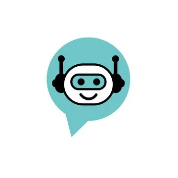 Robot icon. Bot sign design. Chatbot symbol concept. Voice support service bot. Illustrazione stock