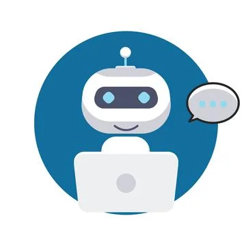 Robot icon. Chat Bot sign for support service concept. Stock Illustration
