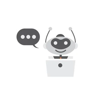 Robot icon. Chat Bot sign for support service concept. Illustrazione stock