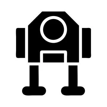 Robot icon. Concept of artificial intelligence, technology, and automation. Stock Illustration