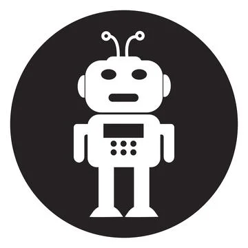 Robot icon design Stock Illustration