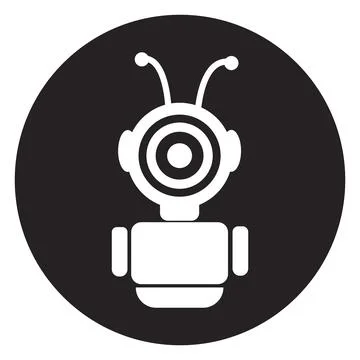 Robot icon design Stock Illustration