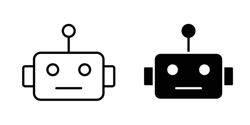 Robot icon for design projects and web UI イラスト素材