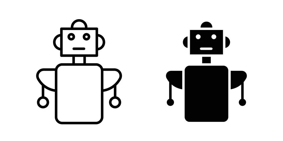 Robot icon design. Simple Vector illustrations.. Stock-Illustration