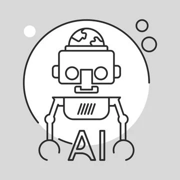 Robot icon Stock Illustration