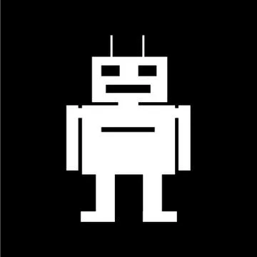 Robot icon illustration design Illustrazione stock