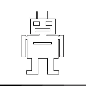 Robot icon illustration design Illustrazione stock