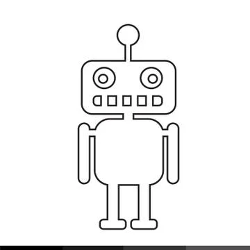 Robot icon illustration design Stock Illustration