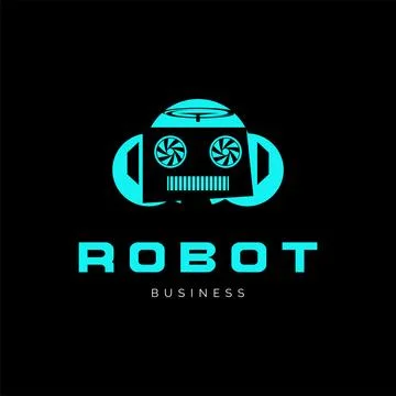 Robot icon logo design inspiration Stock Illustration