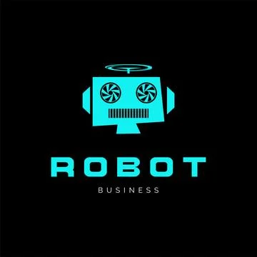 Robot icon logo design inspiration Stock Illustration
