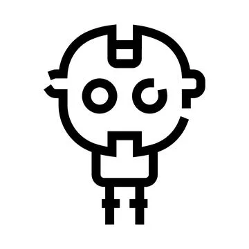 Robot icon representing artificial intelligence and automation イラスト素材