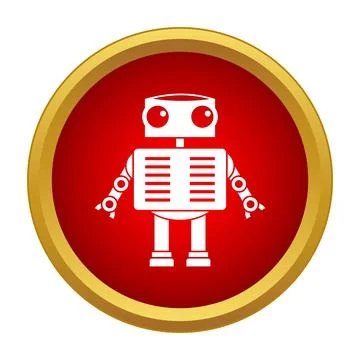 Robot icon representing artificial intelligence and automation Stock Illustration