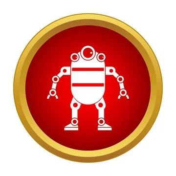 Robot icon representing artificial intelligence and automation Stock Illustration
