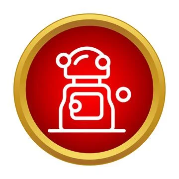 Robot icon representing artificial intelligence and automation Illustrazione stock