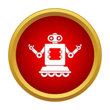 Robot icon representing artificial intelligence and automation Stock Illustration