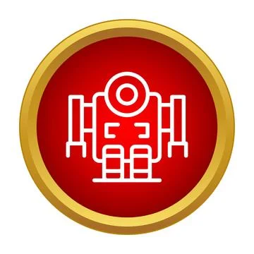Robot icon representing artificial intelligence and automation Stock Illustration