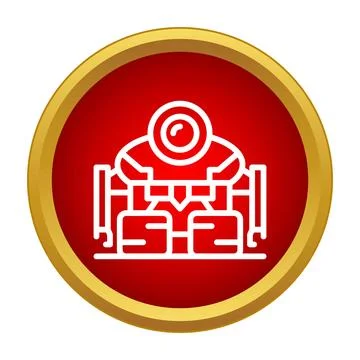Robot icon representing artificial intelligence and automation Stock Illustration