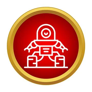 Robot icon representing artificial intelligence and robotics concept Stock Illustration